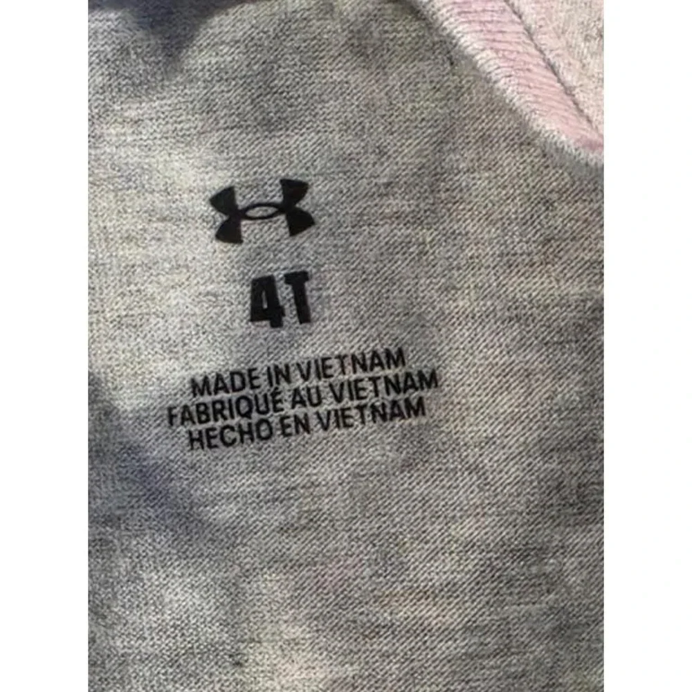 Under Armour Girls 3pc Set Long Sleeve Shirt & 2 Leggings Grey Pink Rainbow 4T 4